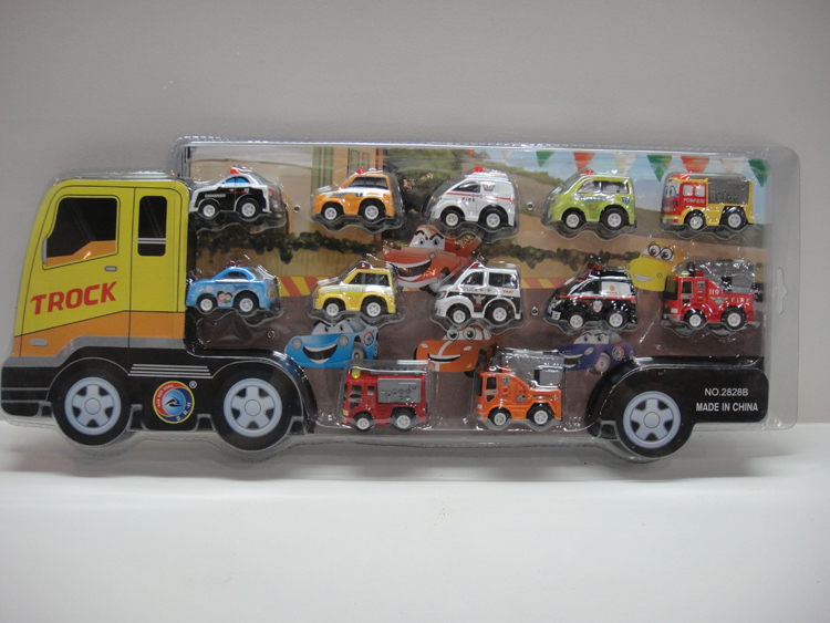 巴士双吸塑2款12只车仔混装